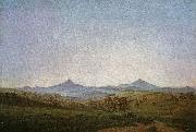 Caspar David Friedrich Bohmische Landschaft mit dem Milleschauer oil painting on canvas
